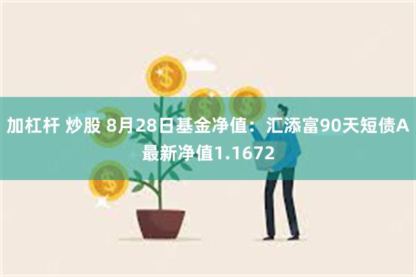 加杠杆 炒股 8月28日基金净值：汇添富90天短债A最新净值1.1672